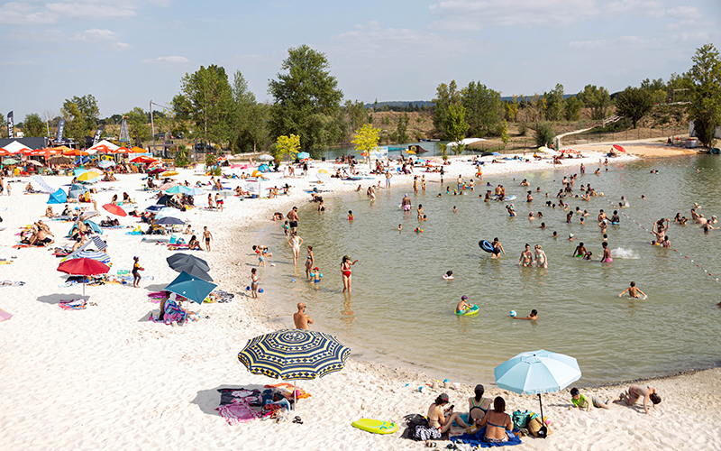 Muret plage est ouverte l'été au lac des Bonnets à Muret.