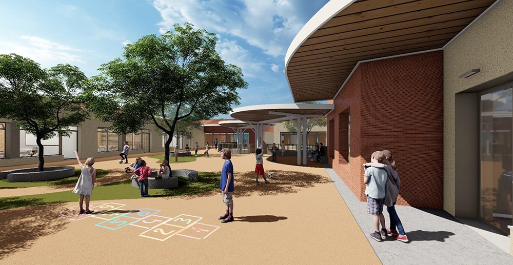 La cour de l'école d'Ox