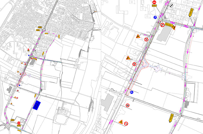 mairie de muret travaux en ville rond point zac porte des pyrenees